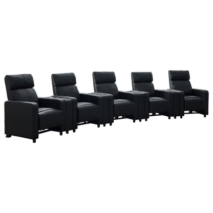 Toohey Theater Seating in Black - Coaster Furniture