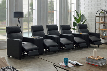Toohey Theater Seating in Black - Coaster Furniture