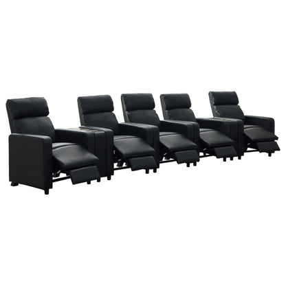Toohey Theater Seating in Black - Coaster Furniture