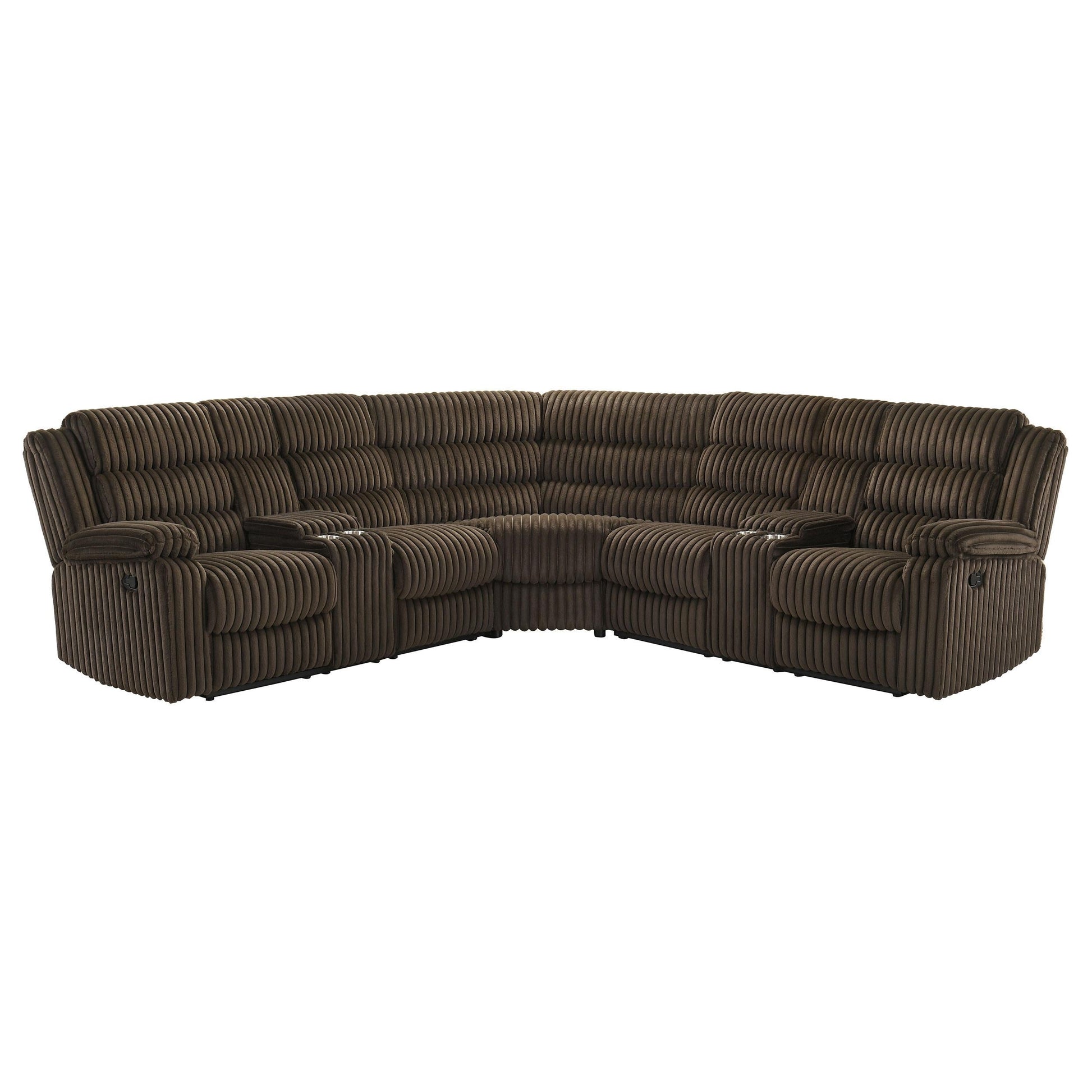 Atkinson Reclining Sectional - Chocolate