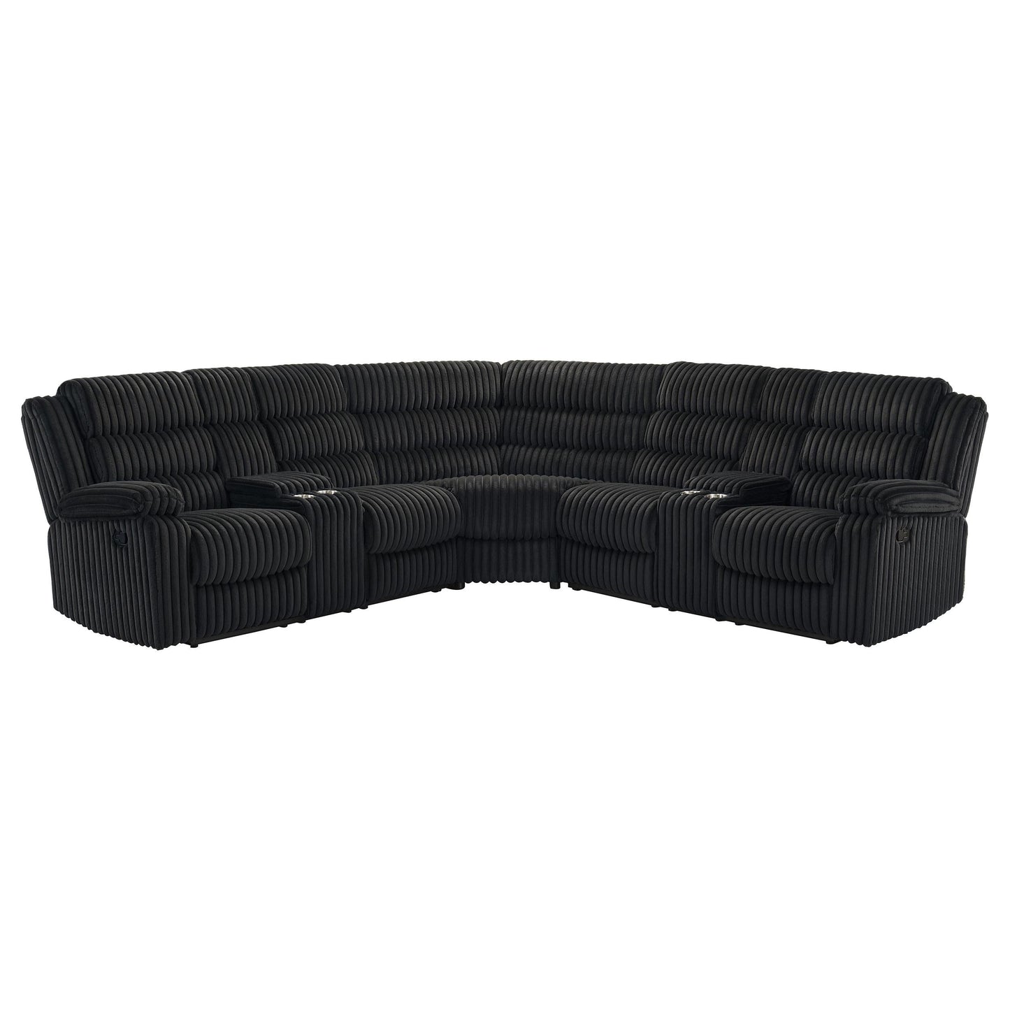 Atkinson Reclining Sectional - Black