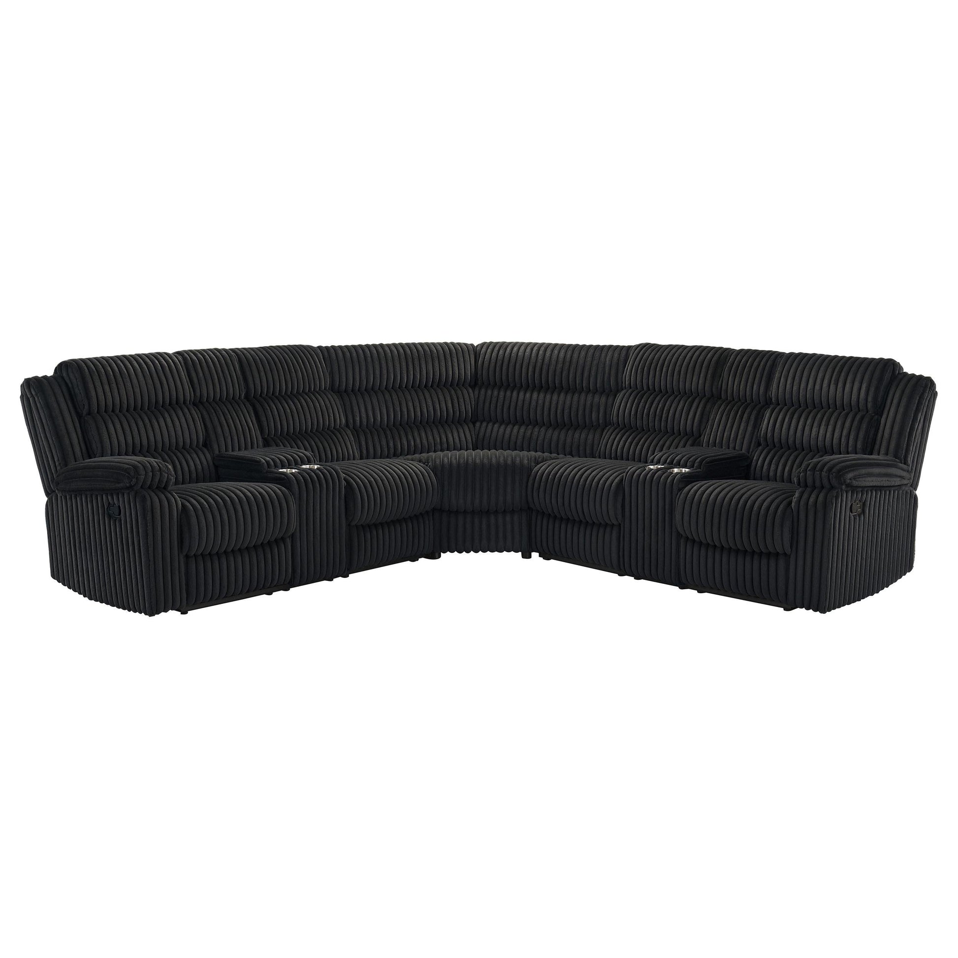 Atkinson Reclining Sectional - Black