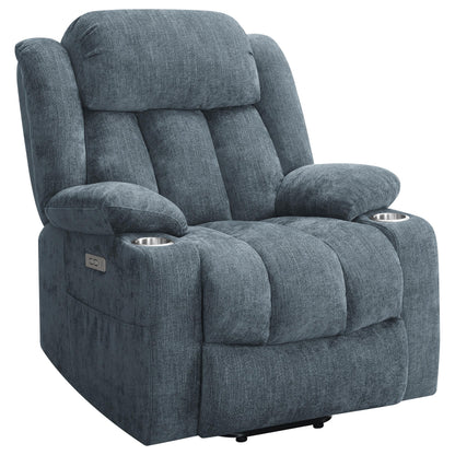 Houston Power Recliner - Slate Blue