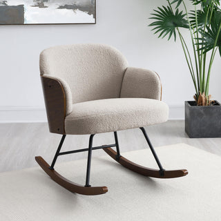 Paige Rocking Chair in Beige - Coaster Furniture