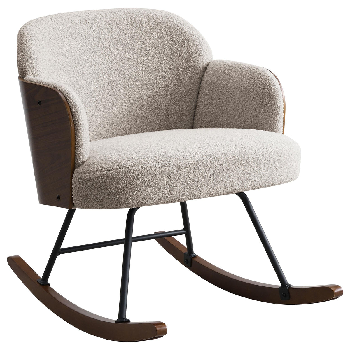 Paige Rocking Chair in Beige - Coaster Furniture