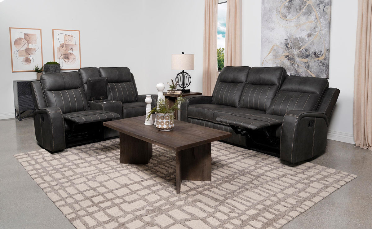 Raelynn Reclining 2-Piece Set in Grey - Coaster Furniture