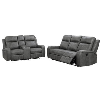 Raelynn Reclining 2-Piece Set in Grey - Coaster Furniture