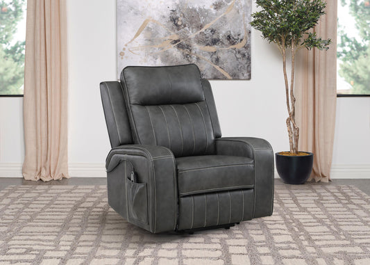 Raelynn Power Recliner in Grey - Coaster Furniture