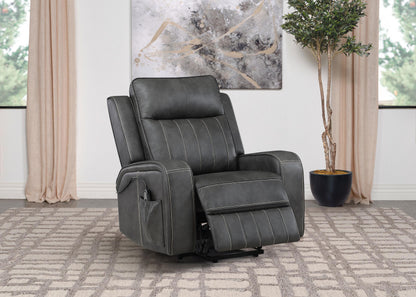 Raelynn Power Recliner in Grey - Coaster Furniture