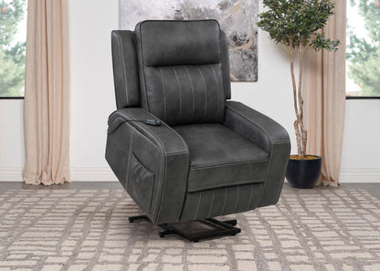 Raelynn Power Recliner in Grey - Coaster Furniture