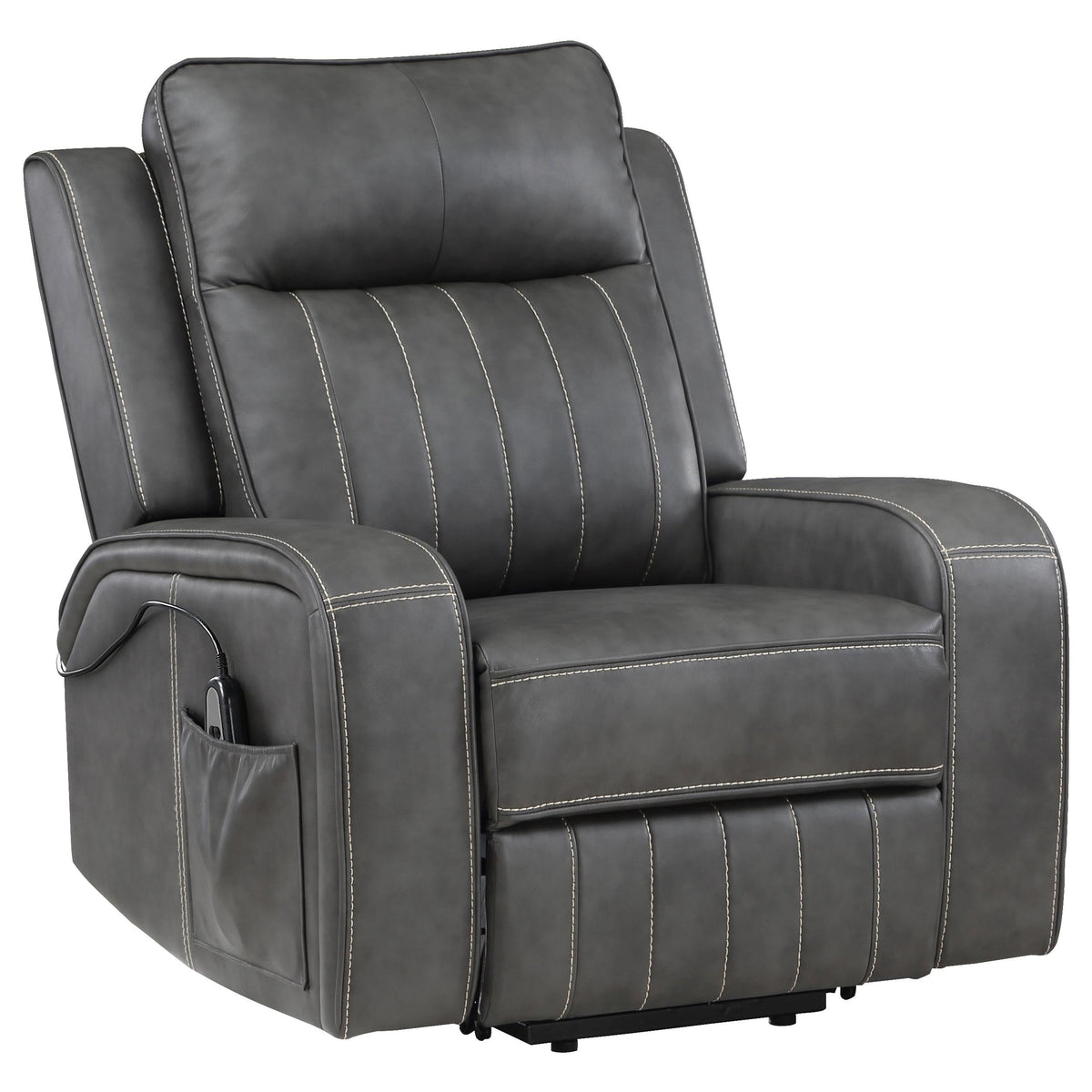 Raelynn Power Recliner in Grey - Coaster Furniture