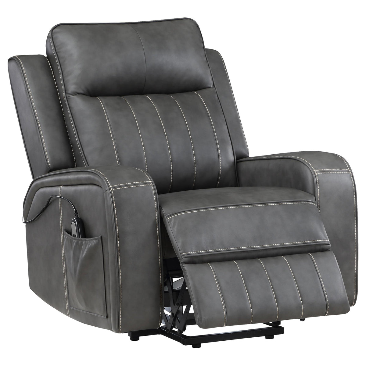 Raelynn Power Recliner in Grey - Coaster Furniture