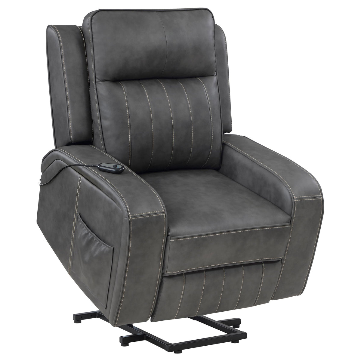 Raelynn Power Recliner in Grey - Coaster Furniture