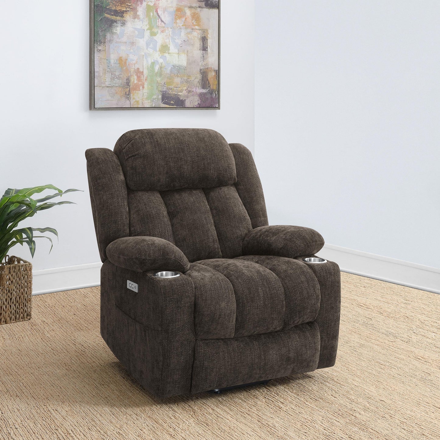 Houston Power Recliner - Dark Brown