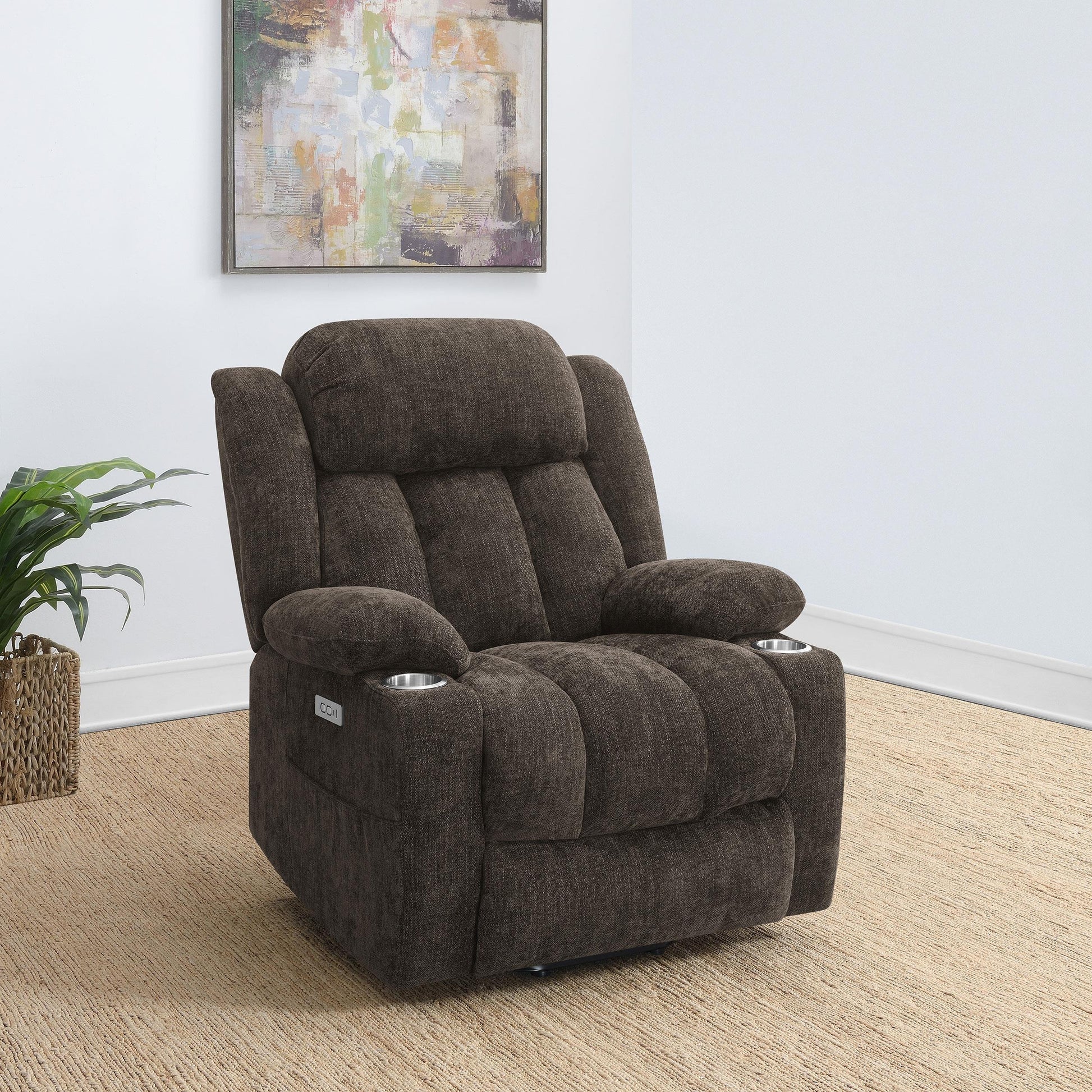 Houston Power Recliner - Dark Brown