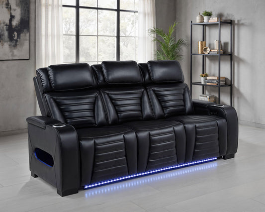 Zuma Power2 Sofa in Black - Coaster Furniture