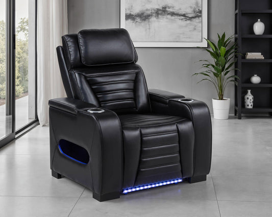 Zuma Power2 Recliner in Black - Coaster Furniture