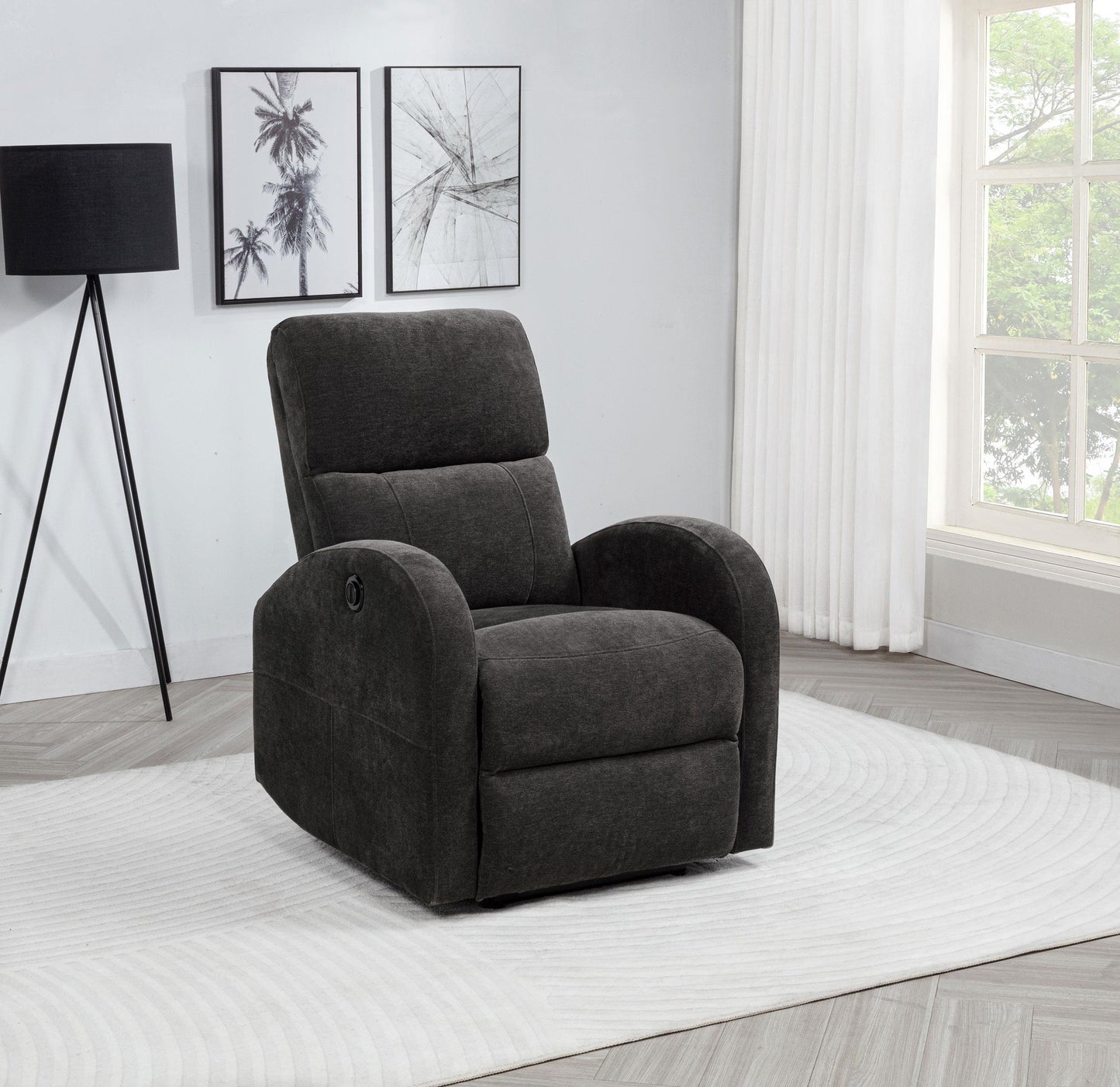 Grant Power Recliner - Charcoal Grey