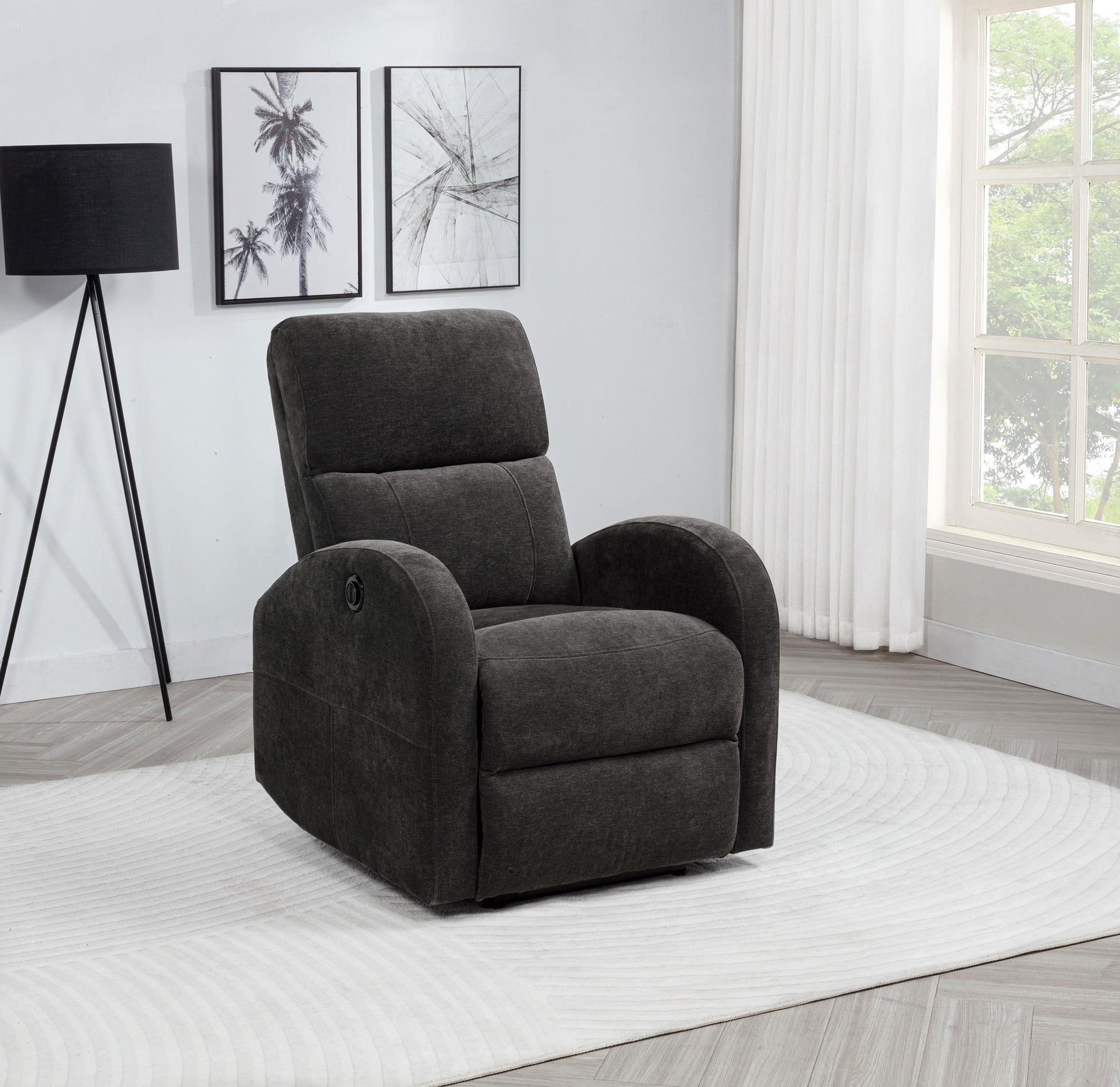 Grant Power Recliner - Charcoal Grey