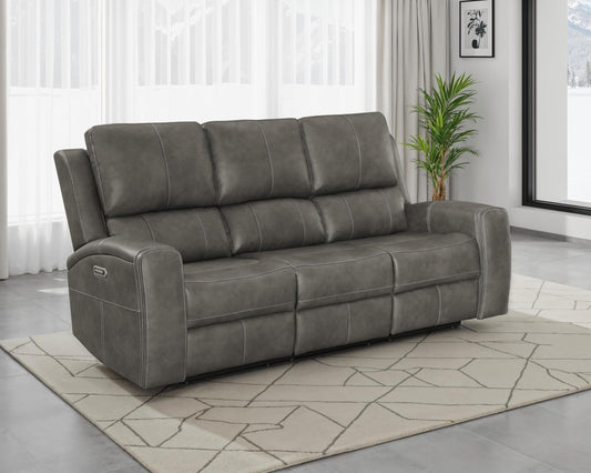Brickston Power Reclining Sofa in Charcoal - Coaster Furniture