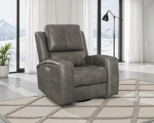 Brickston Power Recliner in Charcoal - Coaster Furniture