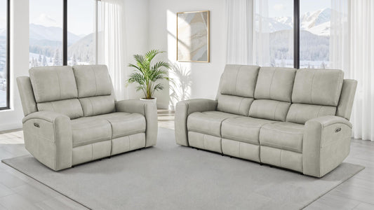 Brickston Power Sofa Set in Charcoal - Coaster Furniture