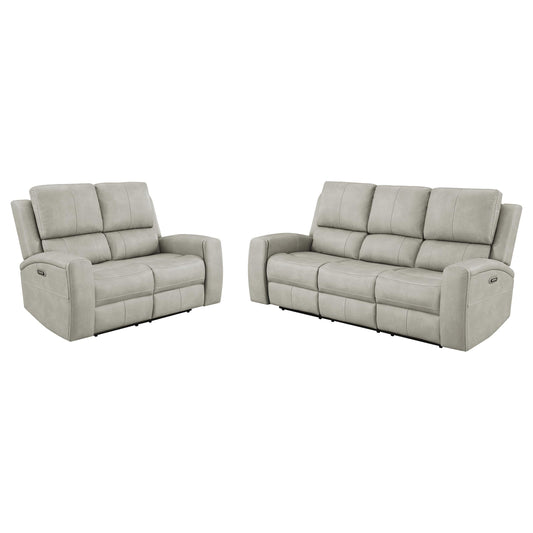 Brickston Power Sofa Set in Charcoal - Coaster Furniture