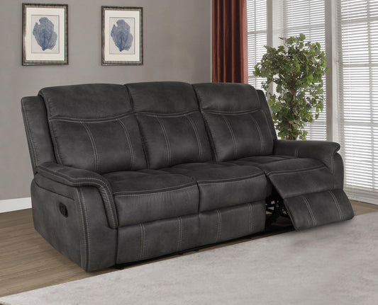 Lawrence Motion Sofa in Charcoal - Coaster Furniture