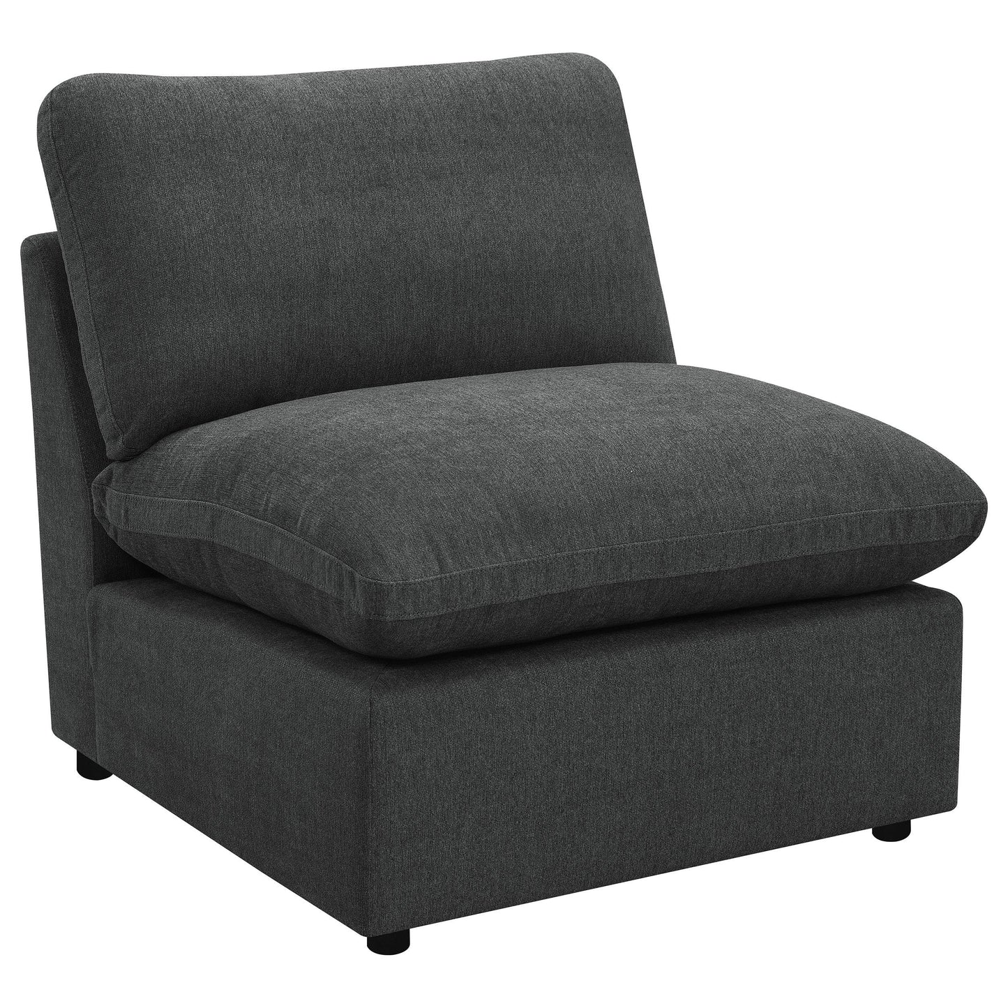 Collins Armless Chair - Dark Grey