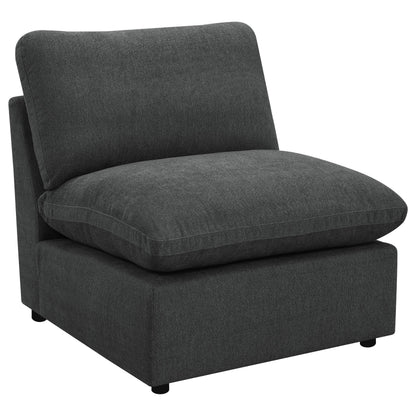 Collins Armless Chair - Dark Grey