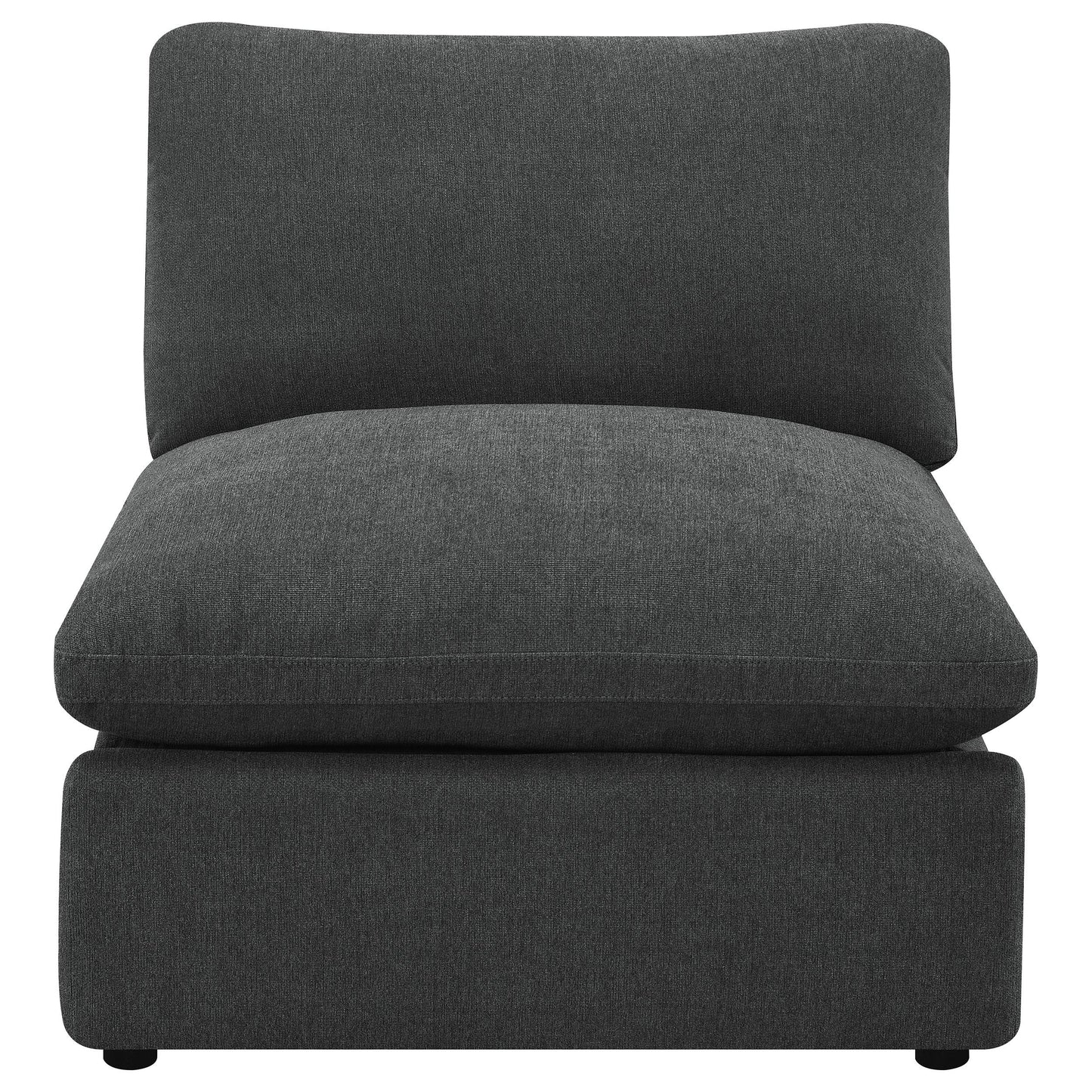 Collins Armless Chair - Dark Grey