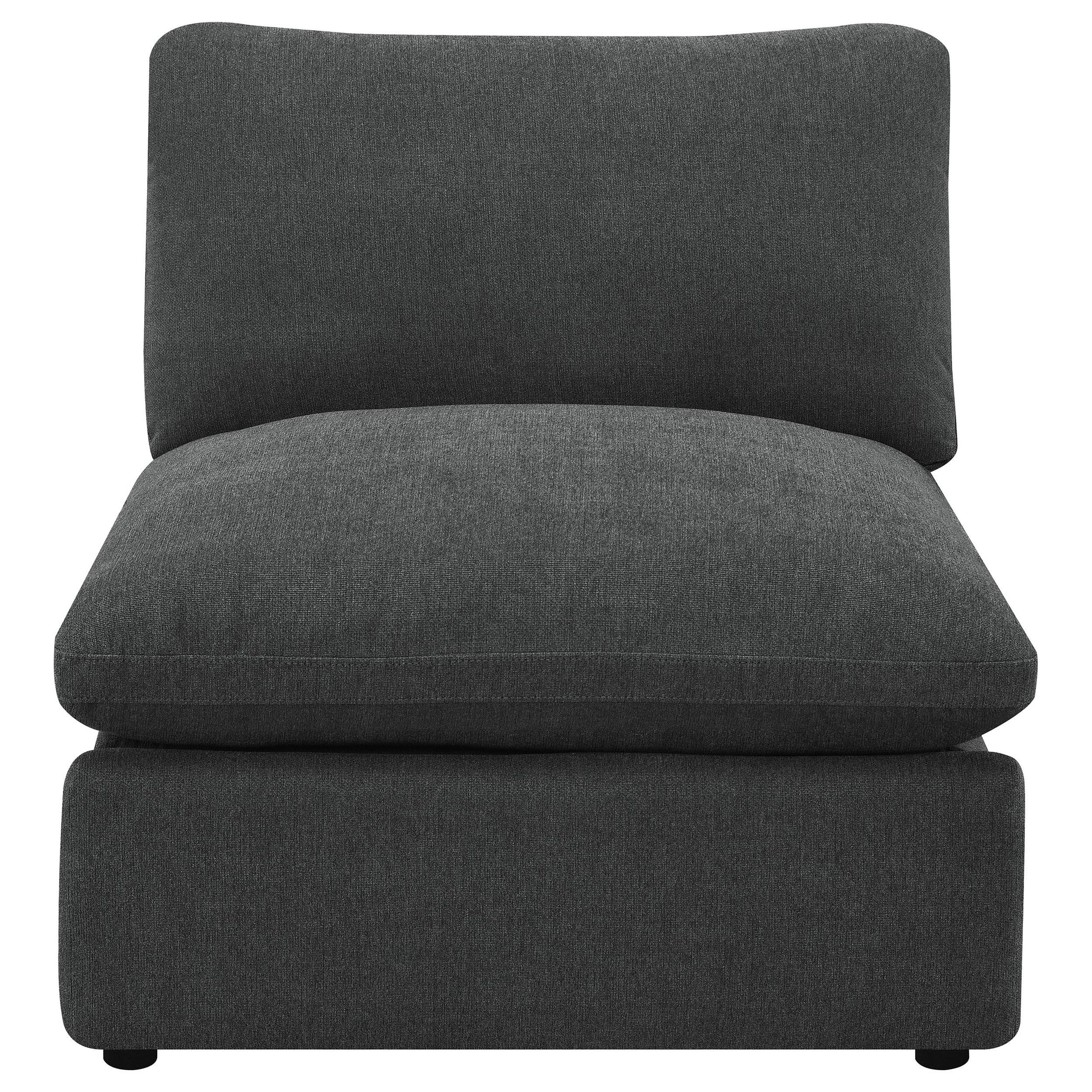 Collins Armless Chair - Dark Grey