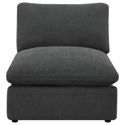 Collins Armless Chair - Dark Grey