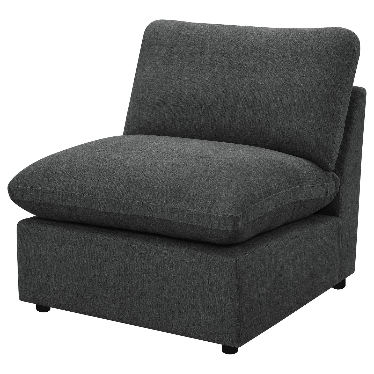 Collins Armless Chair - Dark Grey
