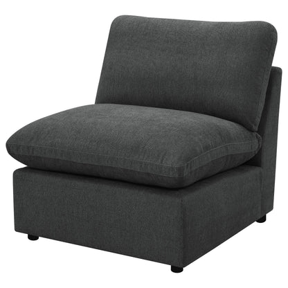 Collins Armless Chair - Dark Grey