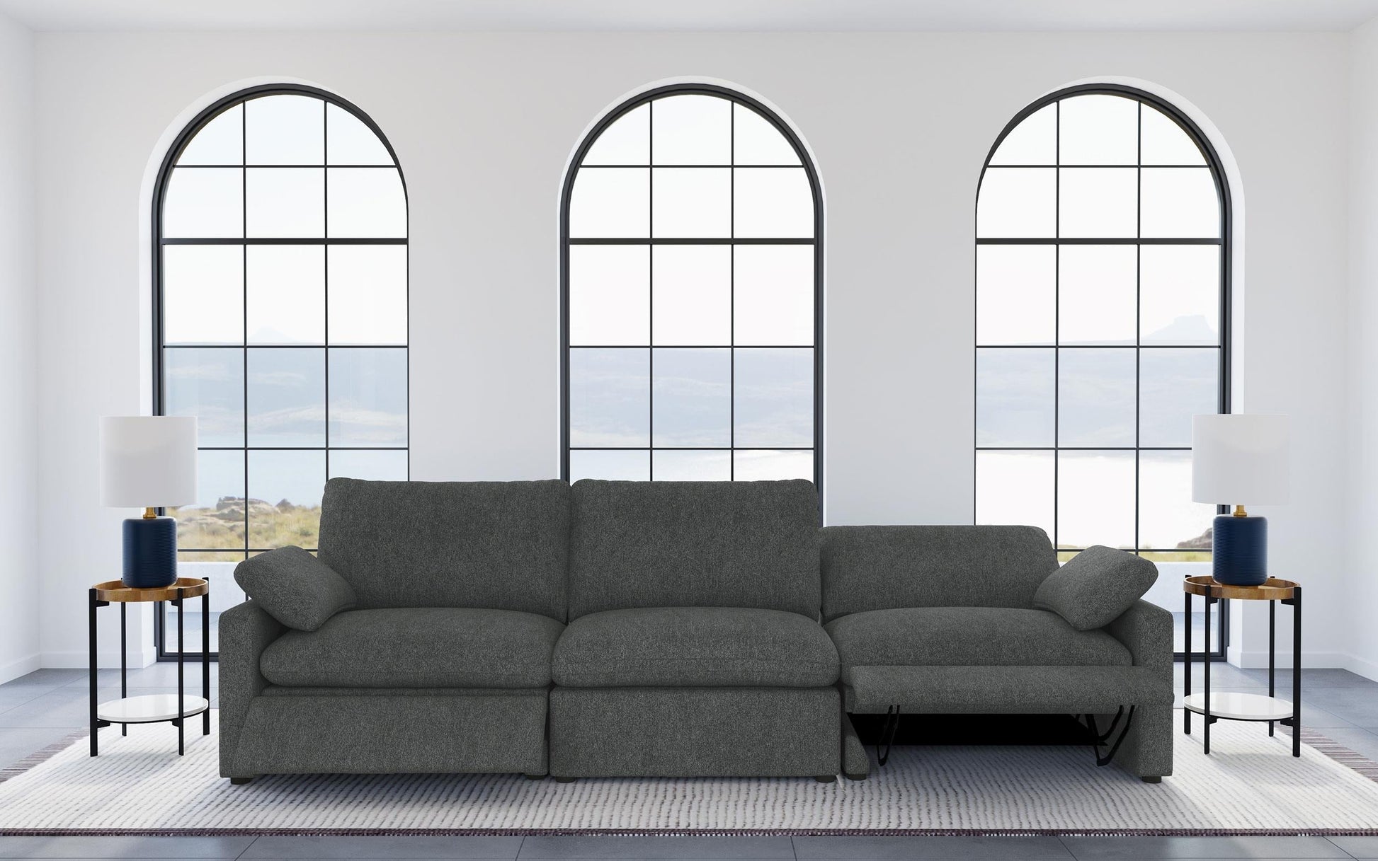 Collins Power Reclining Sofa - Dark Grey