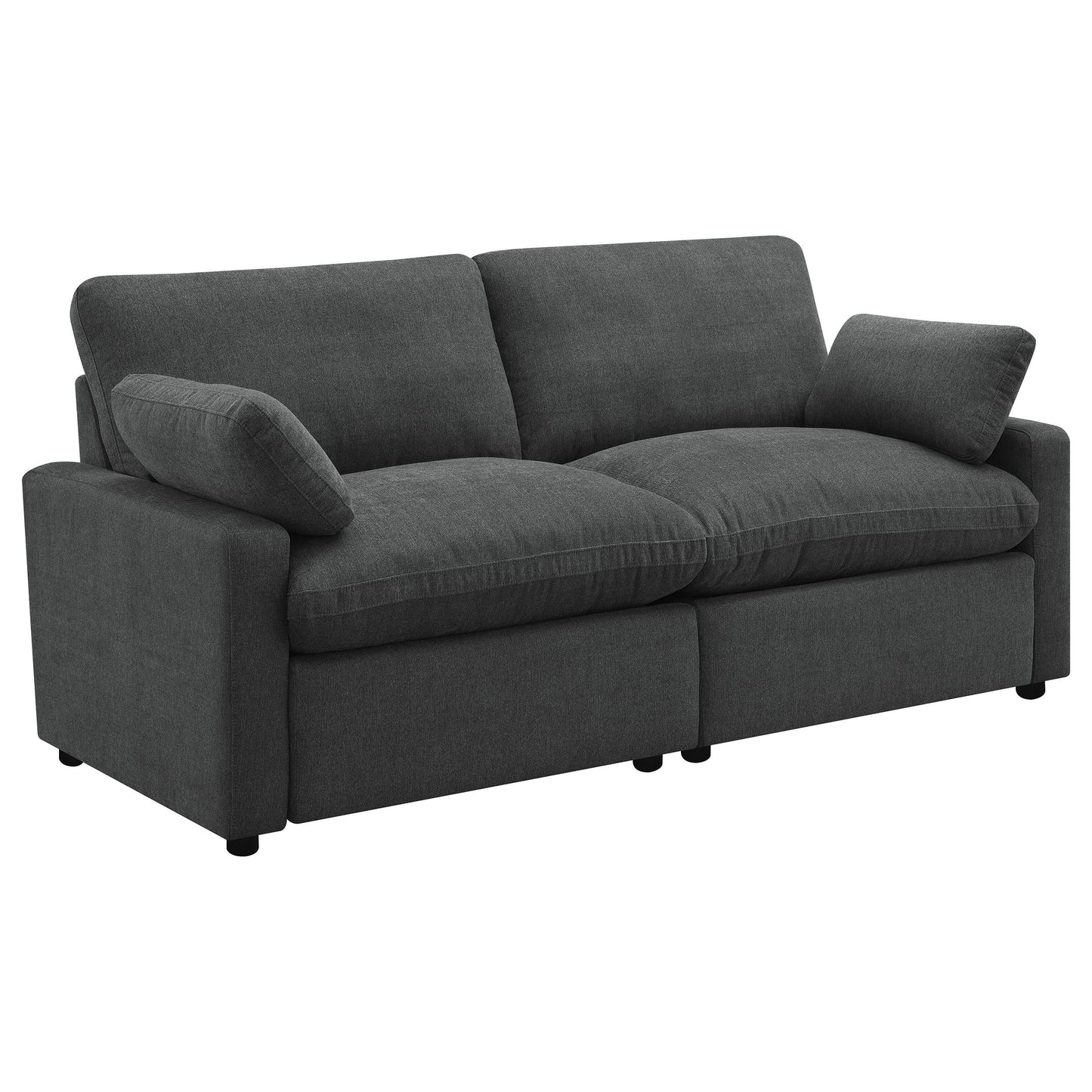 Collins Power Loveseat - Dark Grey
