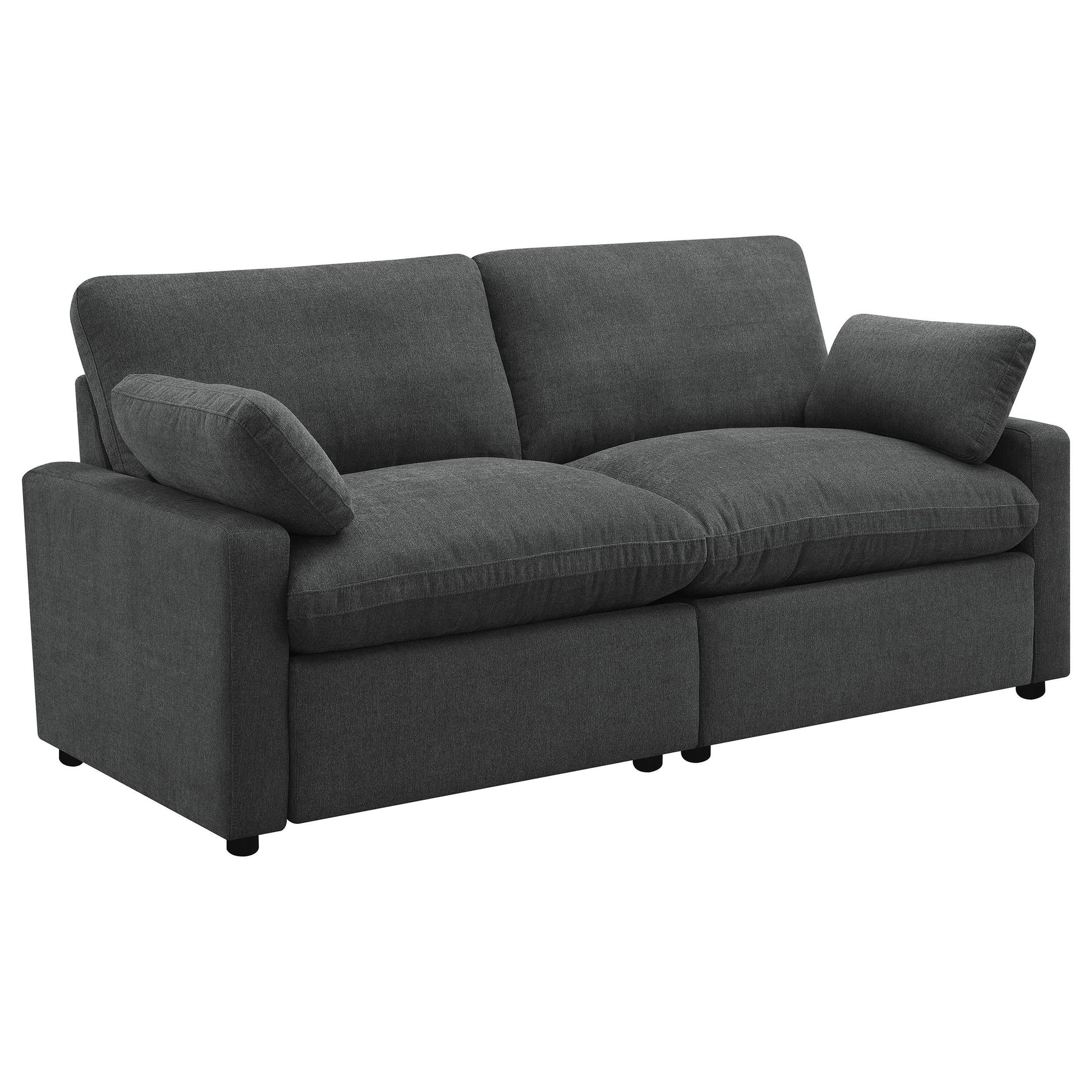 Collins Power Loveseat - Dark Grey