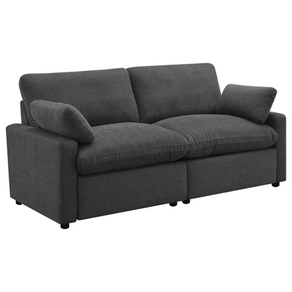 Collins Power Loveseat - Dark Grey