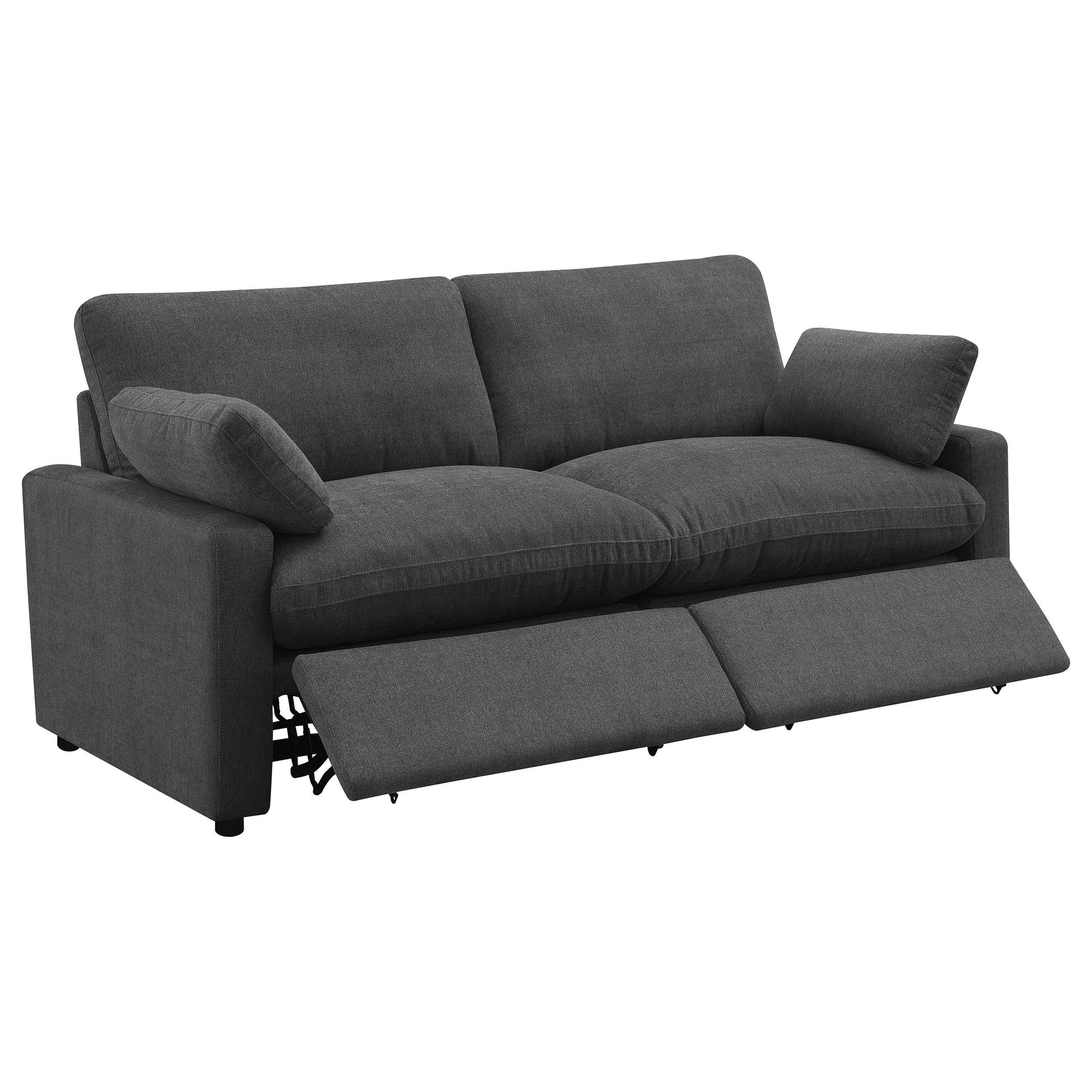 Collins Power Loveseat - Dark Grey