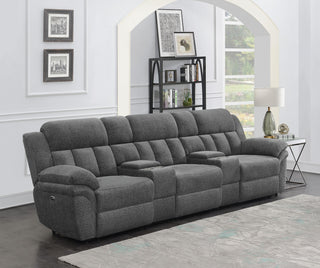 Bahrain Theater Seating in Charcoal - Coaster Furniture