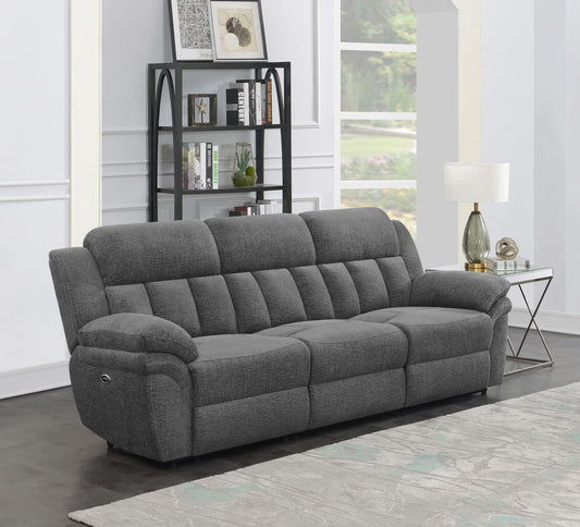 Bahrain Power Reclining Sofa in Charcoal - Coaster Furniture