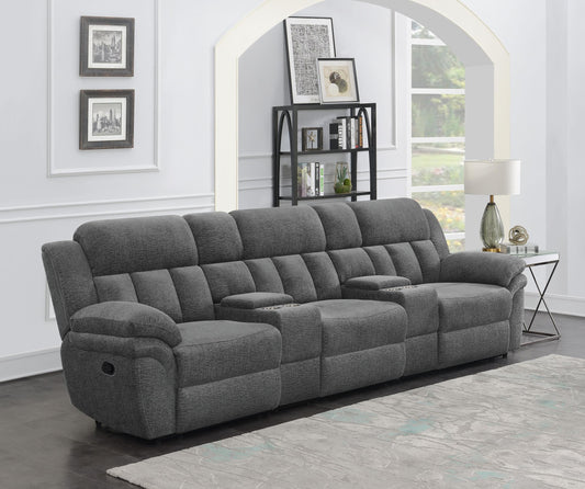 Bahrain Theater Seating in Charcoal - Coaster Furniture