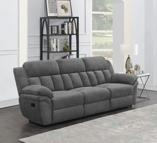 Bahrain Reclining Sofa in Charcoal - Coaster Furniture