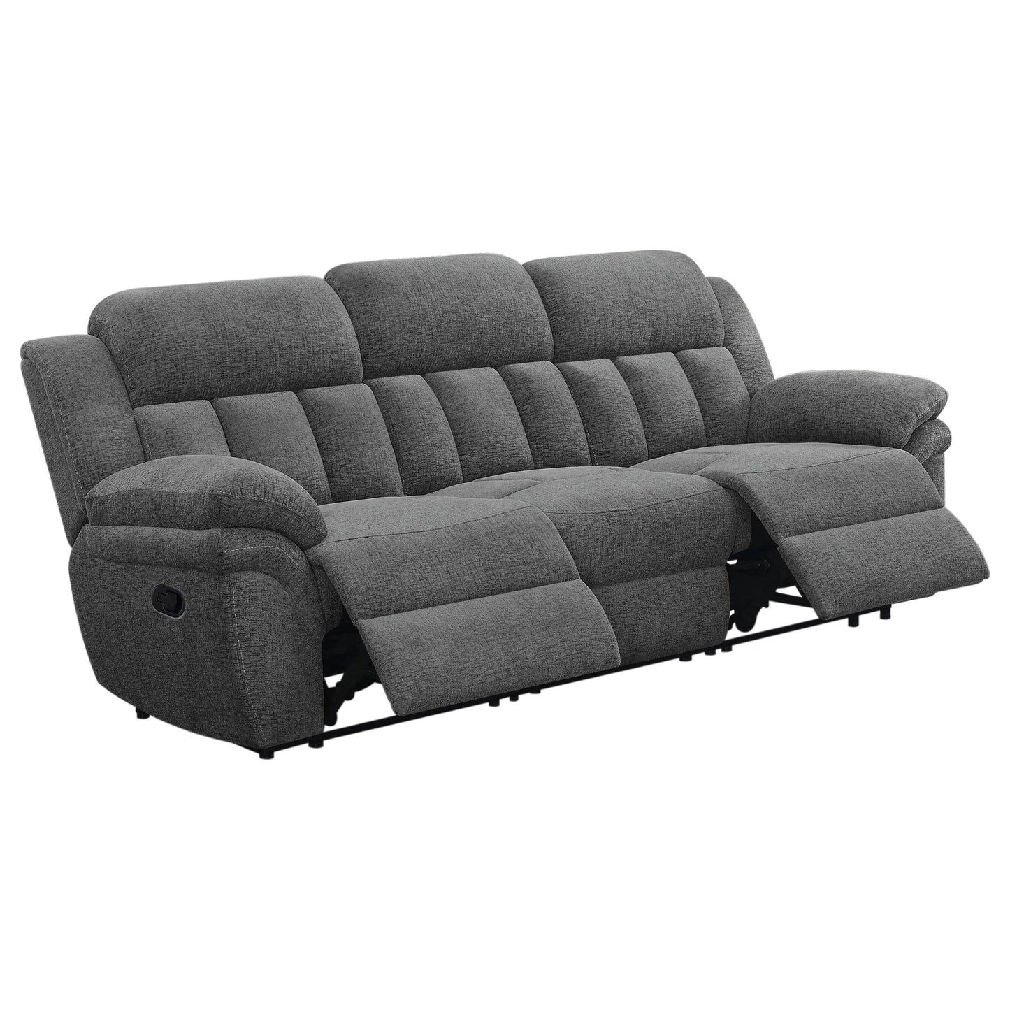 Bahrain Reclining Sofa in Charcoal - Coaster Furniture