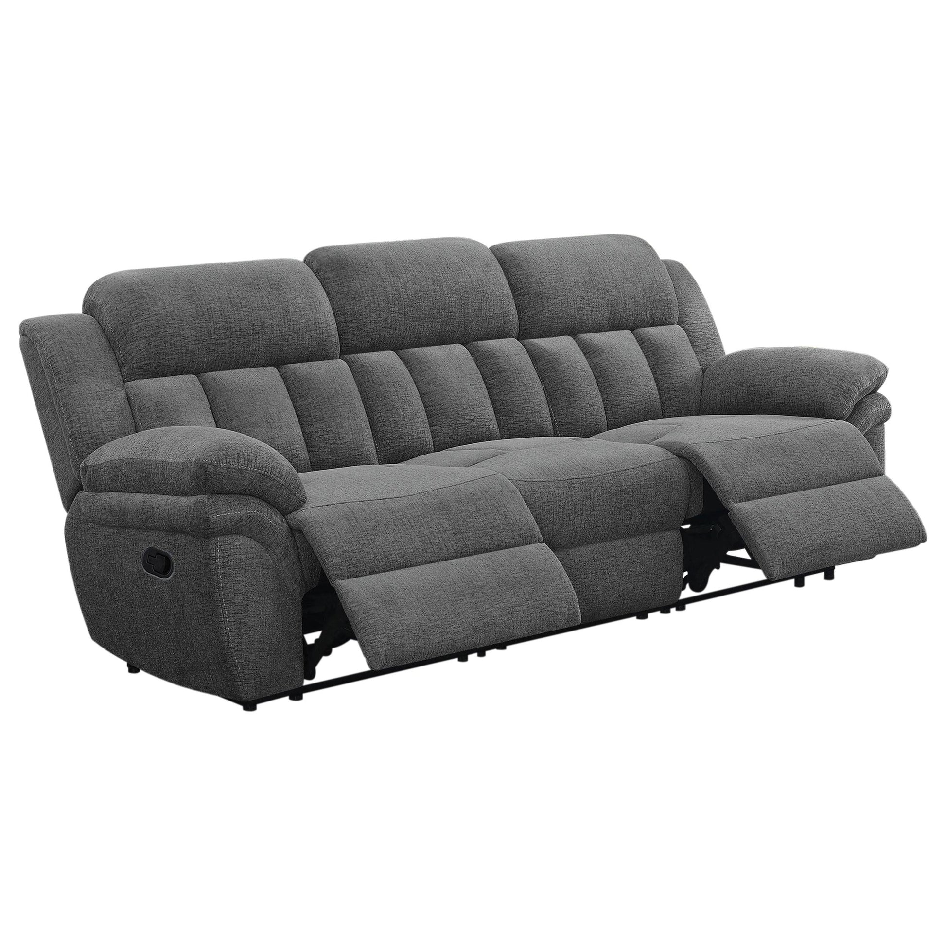 Bahrain Reclining Sofa in Charcoal - Coaster Furniture