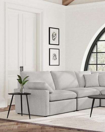 Collins Armless Chair - Grey