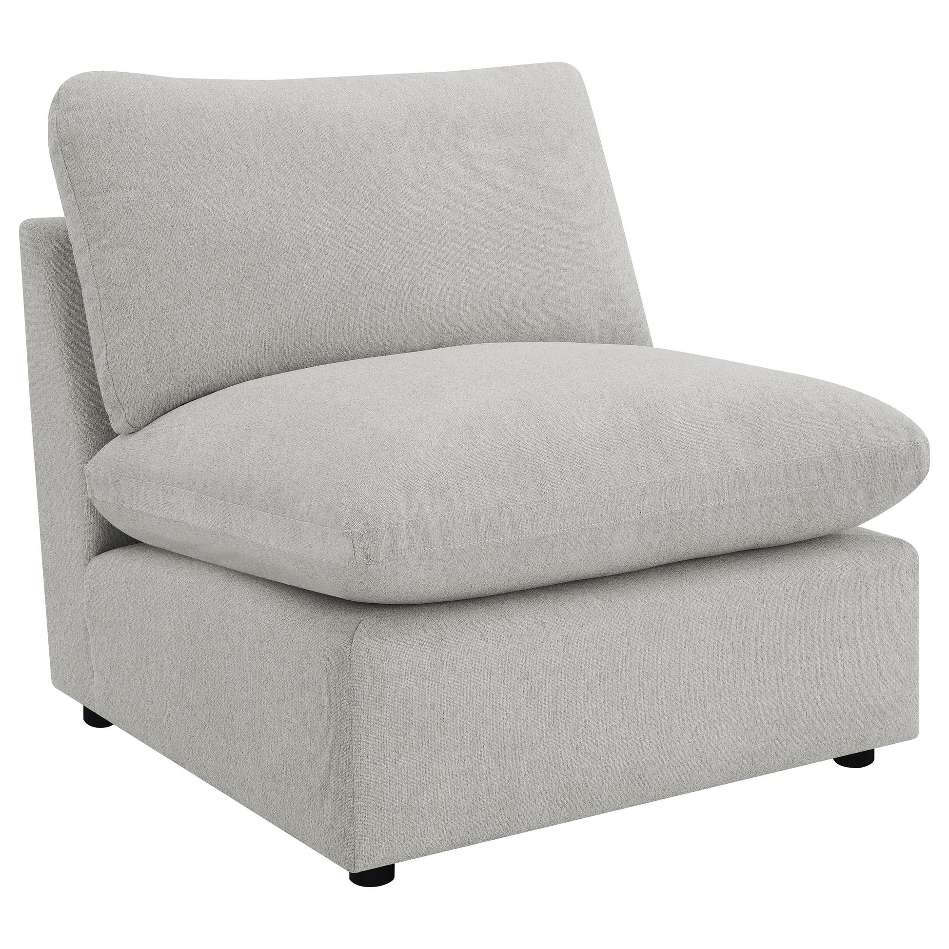 Collins Armless Chair - Grey