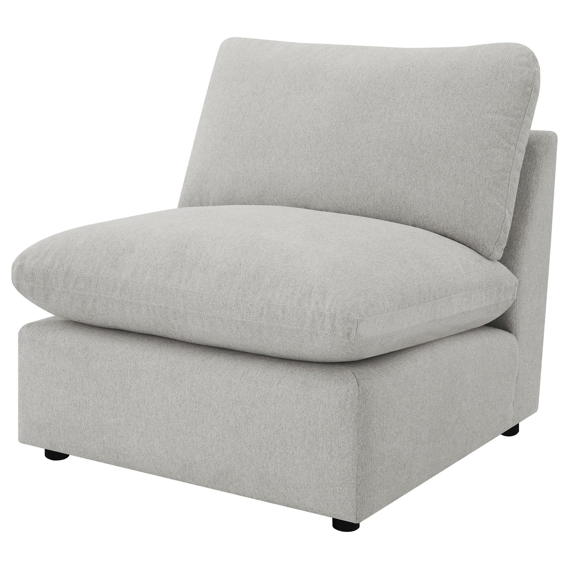 Collins Armless Chair - Grey