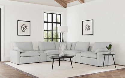Collins Pwr Sectional 7-Piece Set - Grey